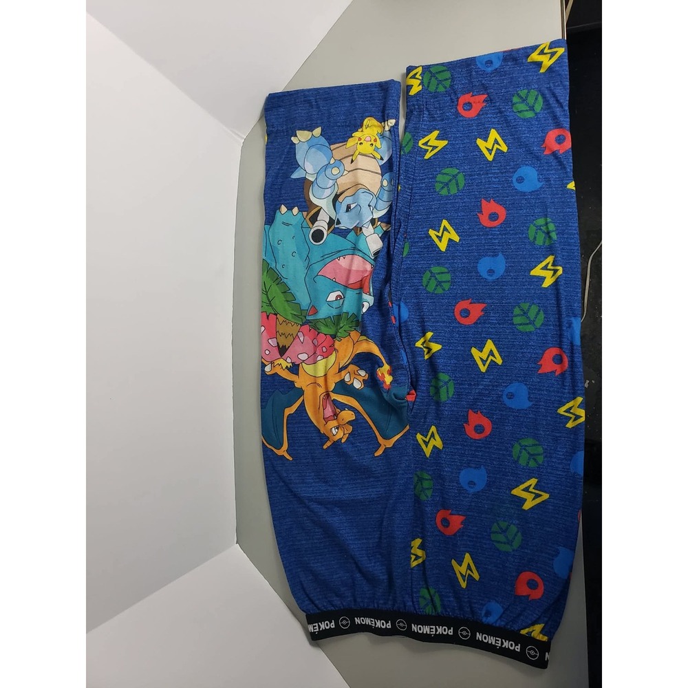 Pokémon Boys Pajama Pants XL (14/16) Blue All-Over Poké Ball ElementLounge Pants